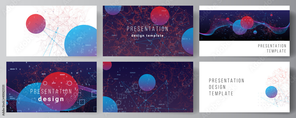 Poster vector layout of the presentation slides design business template, multipurpose template for present