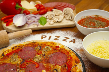 today there is delicious pizza