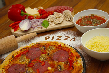 today there is delicious pizza