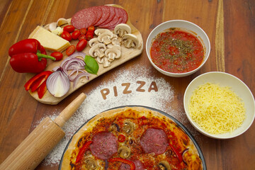 today there is delicious pizza