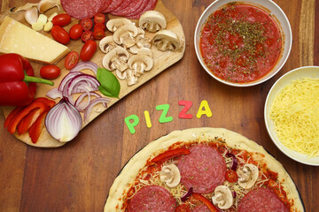 today there is delicious pizza