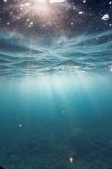 Abwaschbare Fototapete Grün blau Blick auf das Unterwassermeer