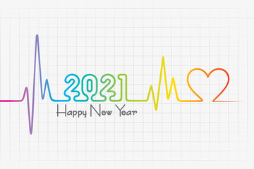 Happy new 2021 year greeting