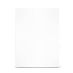 Realistic cardboard box mockup. Front view. Vector illustration isolated on white background. Can be use for food, medicine, cosmetic and etc. Ready for your design. EPS10.	