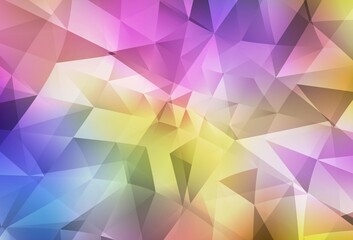 Light Multicolor vector low poly texture.