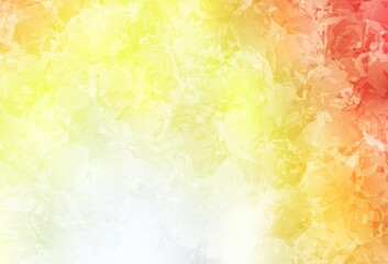 Light Red, Yellow vector abstract backdrop with roses, flowers.