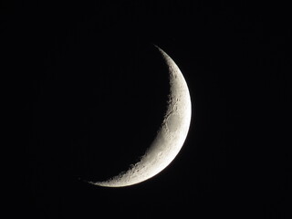 Obraz na płótnie Canvas Zoomed in on a Moon