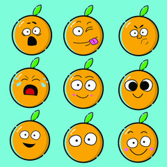 Orange character face bundle