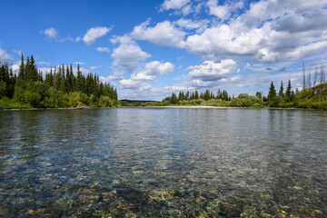 On the taiga river.