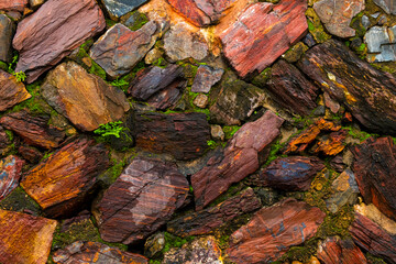 Stone wall texture background, rock wallpaper.