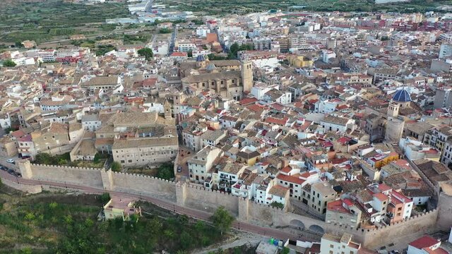 Top view of the picturesque city of Segorbe. Spain