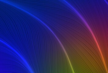 Dark Blue, Yellow vector pattern with bent lines.