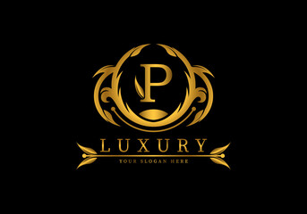 Letter P Luxury Logo template vector for brand, company or fashion.