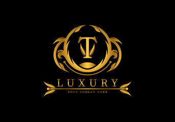 Letter T Luxury Logo template vector for brand, company or fashion.