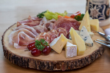 Cold cut and cheese platter