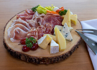 Cold cut and cheese platter