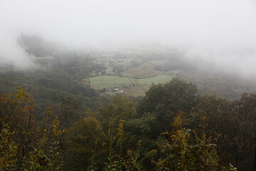 Mountain with a low cloud in the morning