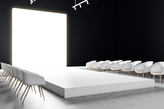 Modern empty fashion podium.