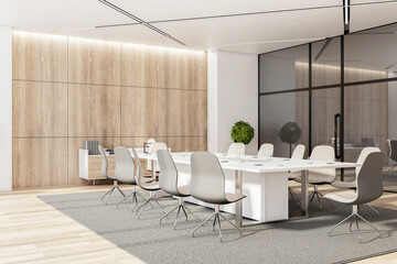 Luxury meeting room with daylight