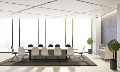 Bright meeting room interior