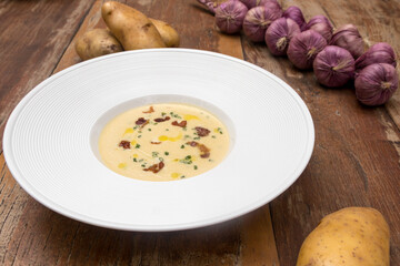 Potato soup with bacon