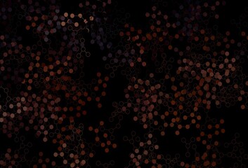 Dark Red vector pattern with artificial intelligence network.