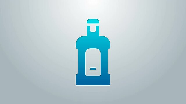 Blue line Orujo icon isolated on grey background. 4K Video motion graphic animation