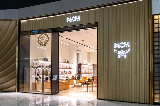 Bangkok, Thailand - December 7, 2018: MCM storefront at the shopping mall in Bangkok, Thailand. MCM is a Germany leather luxury goods brand. 