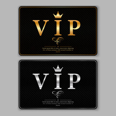 Vip black glass label with golden frame and crown. Premium, exclusive, luxury badge on certificate, royal award. Template of luxury membership for rich club. vector elegant illustration