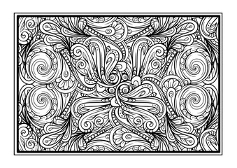 Vector abstract pattern page for antistress coloring
