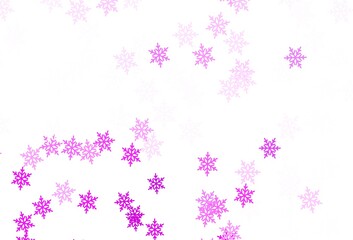 Light Multicolor vector background with beautiful snowflakes, stars.