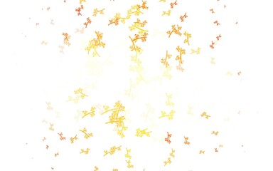 Light Orange vector elegant pattern with branches.