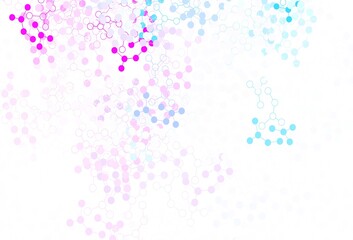 Light Pink, Blue vector pattern with artificial intelligence network.