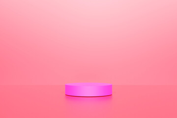 Minimalistic showcase with empty space. Design for product presentation . 3d render.