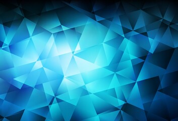 Dark BLUE vector gradient triangles texture.