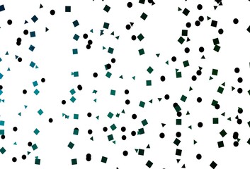 Light Blue, Green vector pattern in polygonal style with circles.