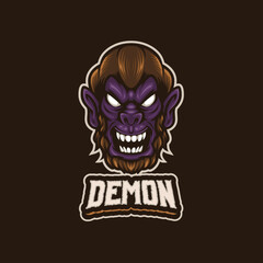 demon mascot logo