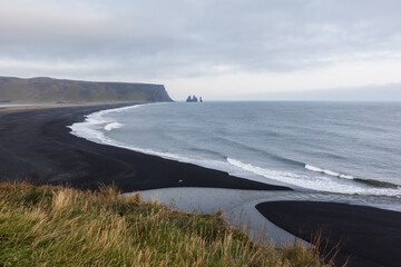 Reynisfjara Black Sand Beach in southern Iceland