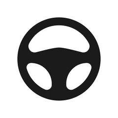 Car steering wheel vector icon, simple logo vector illustration for graphic and web design.