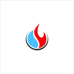 logo icon templet fire energy  templet vector