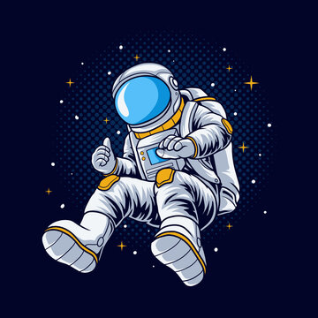 Flying astronaut