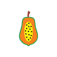 papaya icon symbol sign vector