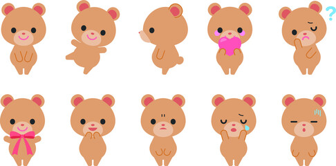 熊イラスト素材 : Bear illustration material