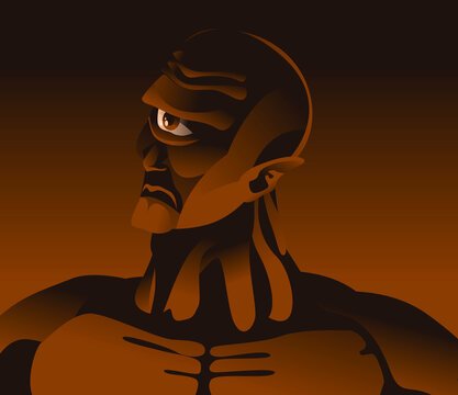 A greek mythology monster a giant titan cyclop.