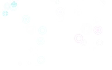 Light Pink, Blue vector background with bubbles.