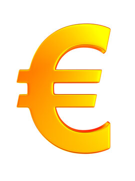 symbol euro on white background. Isolated 3D illustration