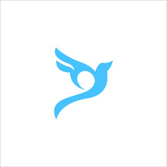 logo wing bird bisinees templet vector