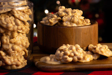 Sweet peanut, rapadura, pé de moleque, paçoca, traditional food from Brazil, minas gerais, nordeste, cana de açucar, wooden table, christmas, new year, mineiro, festa junina, junho,