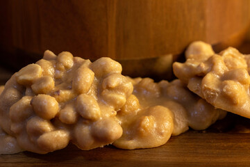 Sweet peanut, rapadura, pé de moleque, paçoca, traditional food from Brazil, minas gerais, nordeste, cana de açucar, wooden table, christmas, new year, mineiro, são joão, festa junina, junho,
