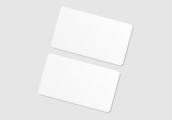 realistic blank business card mockup